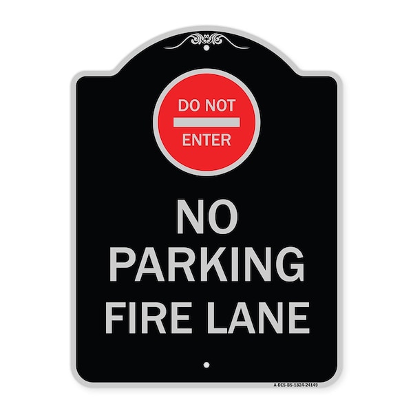 Signmission Do Not Enter No Parking Fire Lane W/ Graphic Heavy-Gauge Aluminum Sign, 24" x 18", BS-1824-24149 A-DES-BS-1824-24149 - main